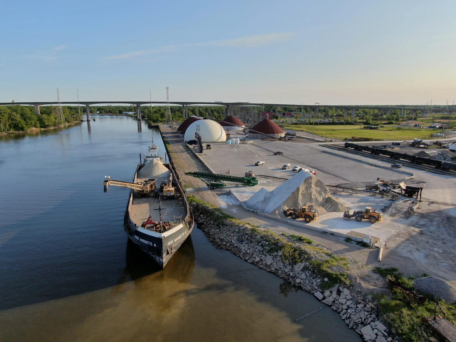 Barge at the dock